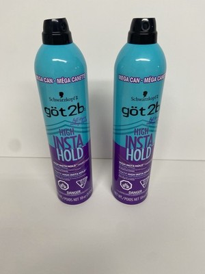 TWO Schwarzkopf got2b High Insta Hold Hairspray 24 HR Hold 18 oz Fast Drying New