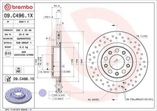 BREMBO 2x Bremsscheibe gelocht/innenbel. für Alfa Romeo Stelvio 949_ Giulia 952_