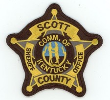 BONITO PARCHE DE HOMBRO POLICÍA DEL SHERIFF DEL CONDADO DE KENTUCKY KY SCOTT