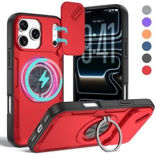 Slide Camera Lens Protector Magnetic Case For iPhone 17 16 Pro Max 15 14 13 12
