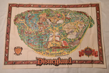 Vintage Disneyland Wall Large Map Walt Disney 30" X 43" Poster Guide 1987