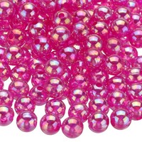 400 StüCk Acryl-Rundperlen Ab-Farben 8Mm Lose Bastelperlen, Rose Ab