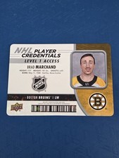 2018-19 UD MVP Player Credentials Level 1 #NHL-BM Brad Marchand HOCKEY Card 1M