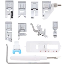 12 Piece Presser Feet Set | Low Shank Snap On Sewing Machine Foot Set Fits Br