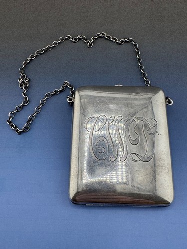 Sterling Silver Purse Art Nouveau Woman with Flowing Dress by Blackington 109 gr - Picture 8 of 13