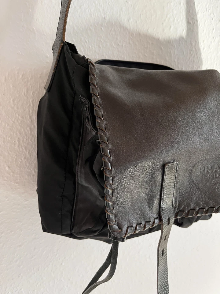 Prada Ledertasche Vintage schwarz - Bild 3 von 4