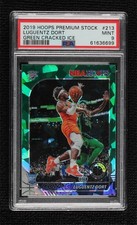 2019-20 NBA Hoops Premium Stock Green Cracked Ice Prizm Luguentz Dort PSA 9 02le