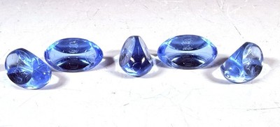 Vintage Gamescience d3 aquamarine blue gem  rpg D&D dice Lot Of 5 Rare Not Inked