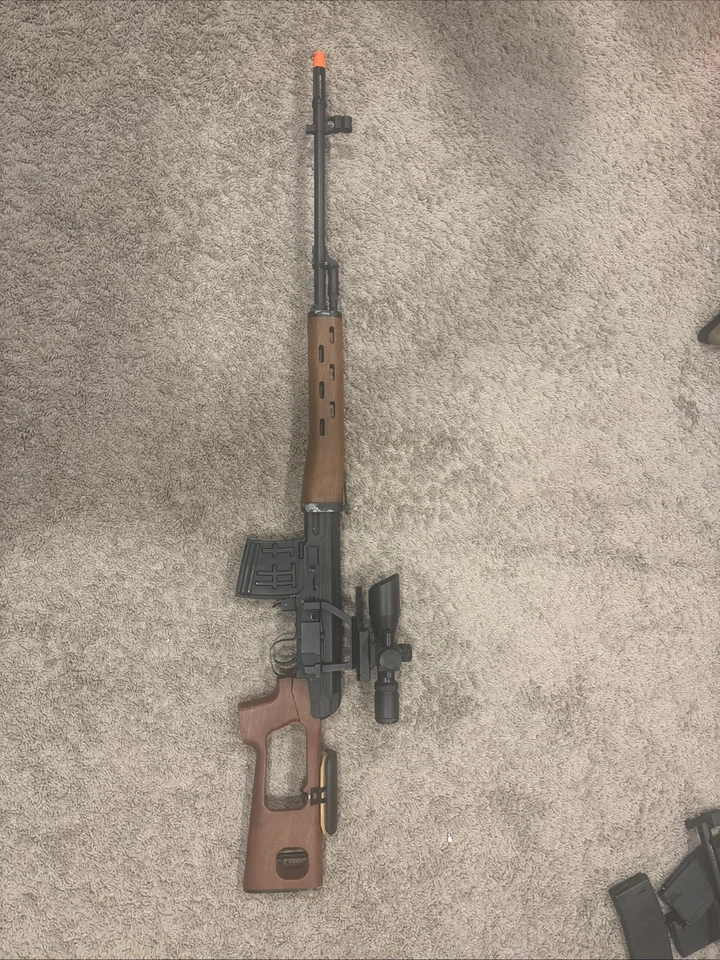 SVD Dragonov Airsoft Sniper Rifle Black fake Wood - Image 2 of 4