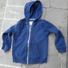 Carters Kid Boy UNISEX Zipper Hooded Sweatshirt Size 7 NAVY Blue