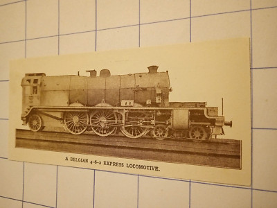 um 1933 eine belgische 4-6-2 Schnellzuglok Dampflok Zug Eisenbahn