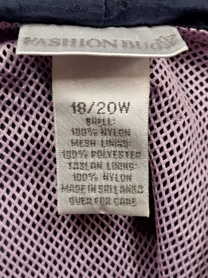 Moda Bug Chaqueta Cortavientos Mujer Talla 18/20 Azul Malla Forrada Cremallera Completa Abrigo Foto 4 de 4