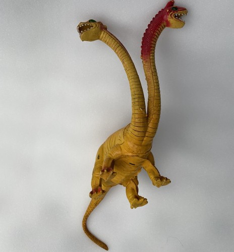 Vintage 2-köpfiger Dinosaurier 1 Fuß lang Drachen Figur 1980er Hongkong Gummi Imperial - Bild 4 von 8