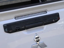 Carbon Fiber Rear Tail Gate Tailgate Handle Cover For 2024 Mitsubishi Triton MV