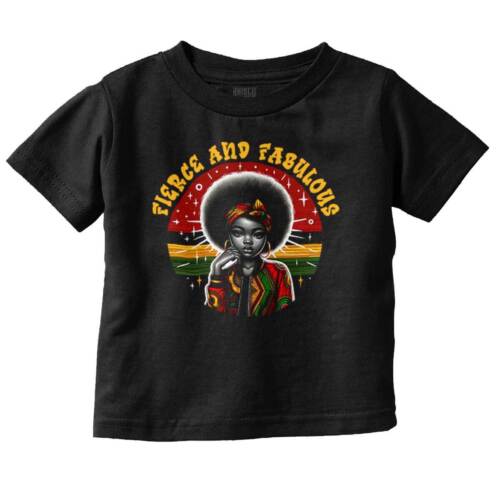 Fierce and Fabulous Black Girl Afro Pride Toddler Girl Youth T Shirt For Kids