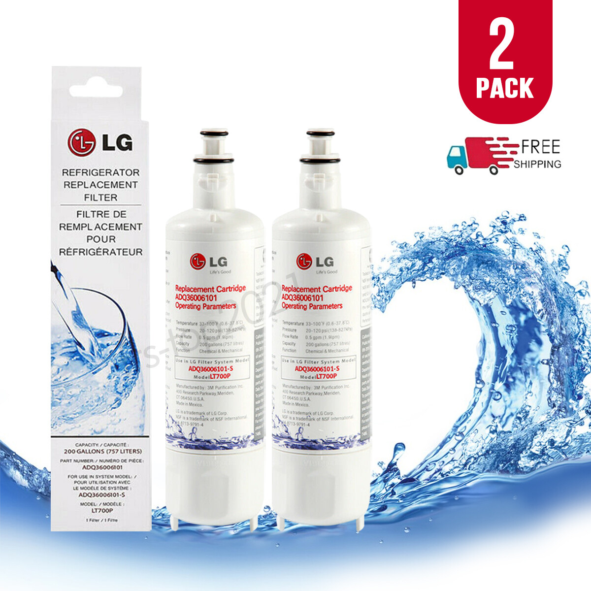 14PACK Fit LG LT700P ADQ36006101 469690 Refrigerator Replacement