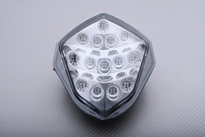 Feu stop LED fumé noir avec clignotants pour moto Suzuki GSXR 1000 de 2003 à 2004