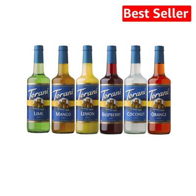 Assorted Sugar-Free Syrups: 6-Bottle Pack with Summer Flavors, 750-ML Total