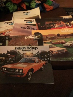 Lot Of 1979 Car Brochures Monday,fairmont,pinto,chevette,nova Wagons,Ope Datsun