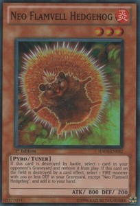 Neo Flamvell Hedgehog - HA04-EN032 - Super Rare - 1st Edition x3 - Lightly Playe