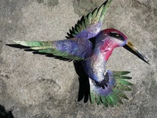 Colibri Metal Handmade Painted Art Mexican Hummingbird 16x13 441
