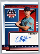 2022  Panini USA Baseball Stars & Stripes #NTDP-CH Cole Hansen Auto
