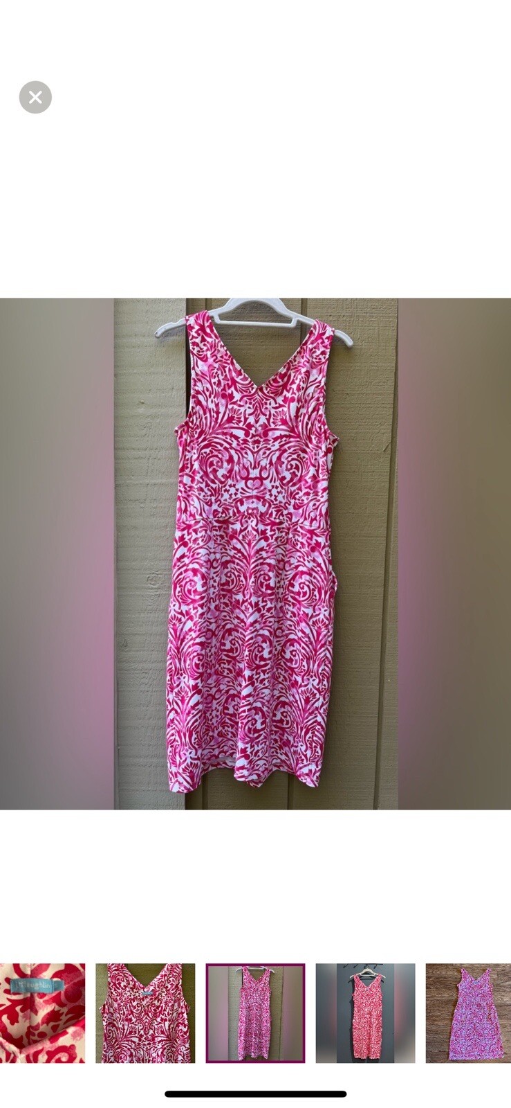 J. McLaughlin Printed Sheath Dress, Size Small - image 3