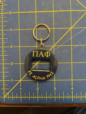 Pi Alpha Phi Bev Key  3 in 1 Beverage Can Bottle Opener Keyring RETIRED ITEM