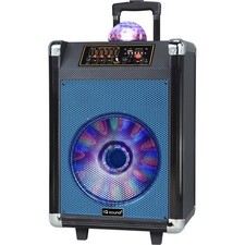 New Supersonic Iq-3612djbtblu 12in Portable Bluetooth Dj Speaker With Disco Ball