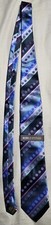 BCBG Attitude Blue Striped Polka Dot Men's Tie All Silk Handmade