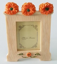 Photograph Picture Frame - Photo Size 5'' x 3.5'' - Orange Flowers NEW FREE POST
