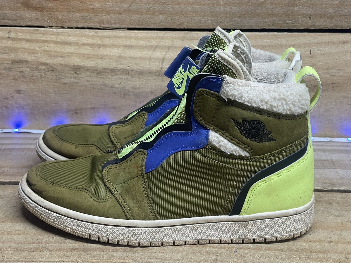 Nike Air Jordan 1 Retro Shoes Womens 8 High Zip Up Olive Nike Air Jordan 1 Retro Shoes Womens 8 High Zip Up Olive