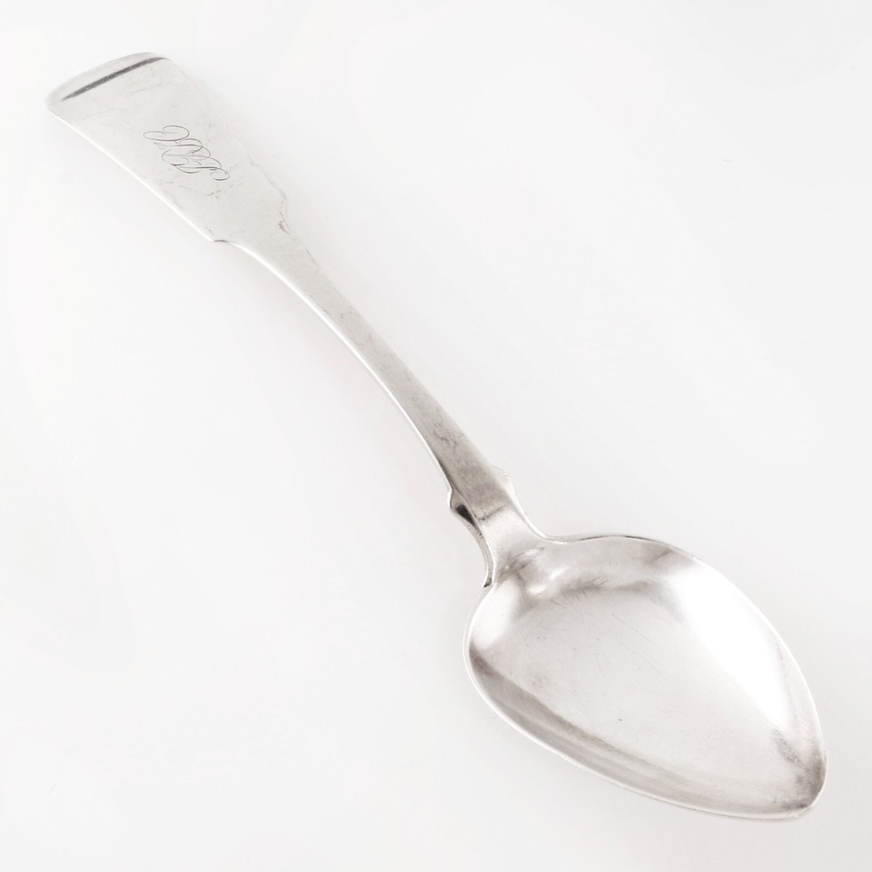 CHARLES HEQUEMBOURG NEW HAVEN ST LOUIS COIN SILVER SERVING SPOON