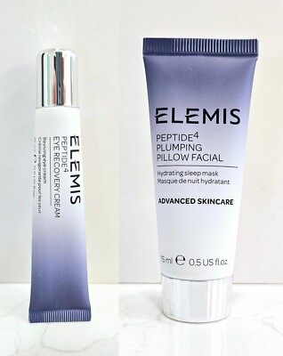 Elemis Peptide4 Eye Recovery Cream - 15 mL & Plumping Pillow Facial - 15 mL
