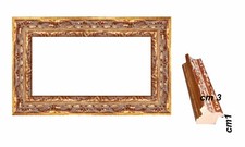Cornice in oro intagliato in legno da cm 3 per diplomi,poster,stampe,foto