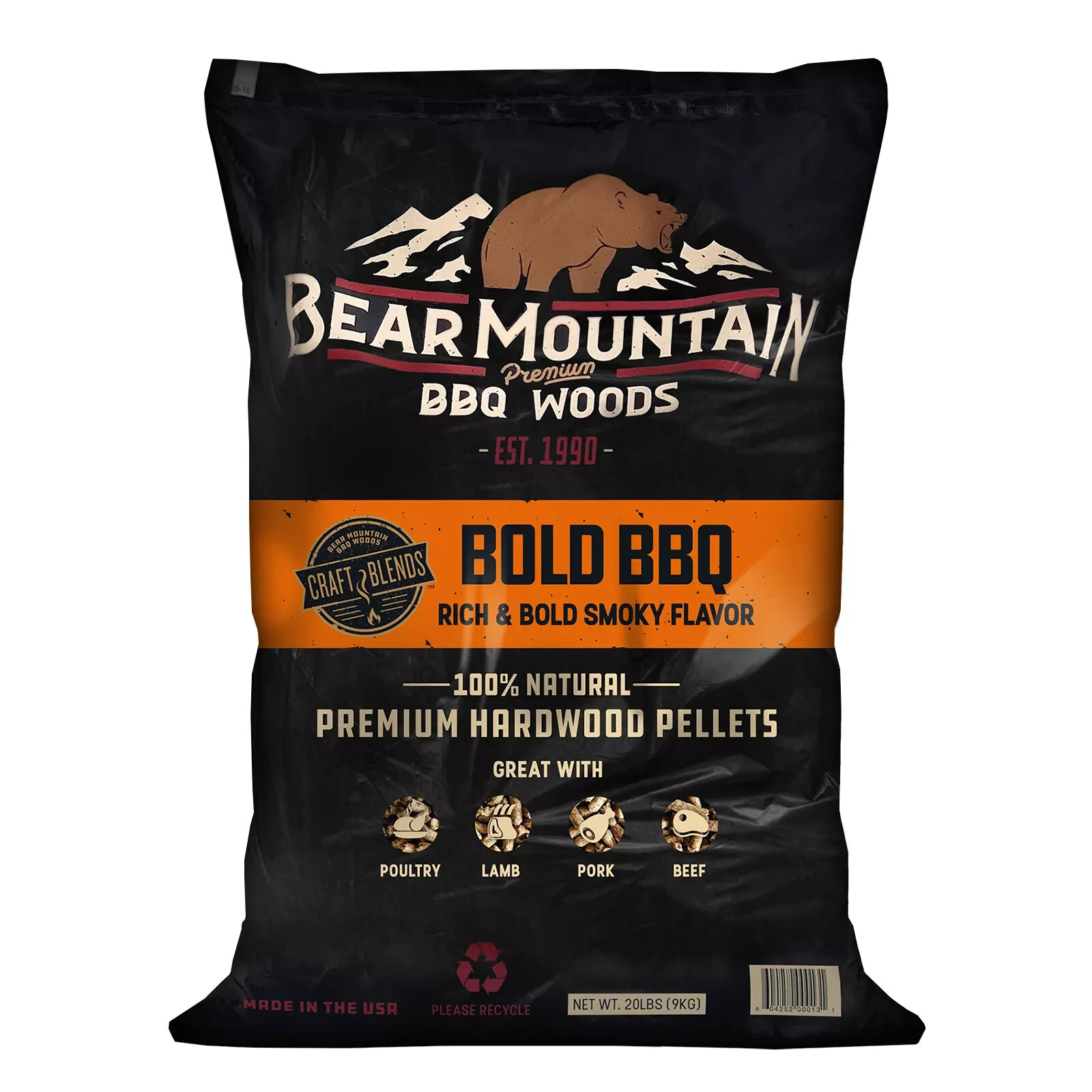 Bear Mountain BBQ Bold Craft Blends BBQ Pellets, 20 lbs. (NO SHIP TO CA)