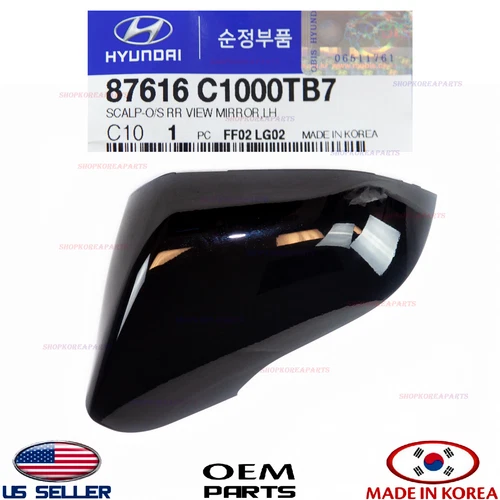 Genuine BLACK Cover LEFT Driver Side Mirror ⭐OEM⭐ SONATA HYBRID 2016-2019
