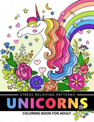 Unicorn Coloring Book for Adults: A Fantasy Adult coloring books 9781545337387-