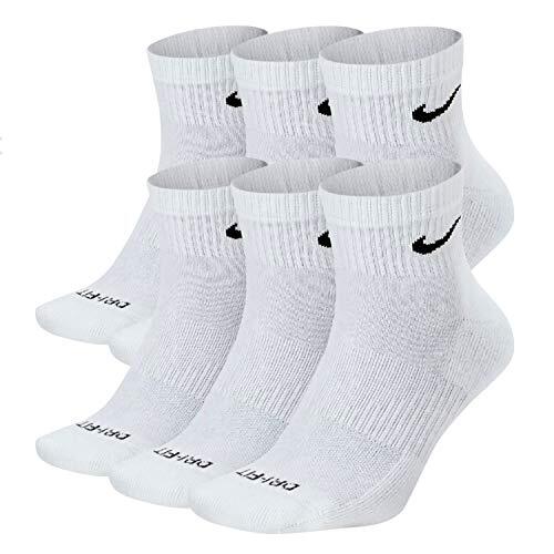 Nike Mens Everyday Performance Plus ANKLE Socks 6 Pack Dri Fit NEW White