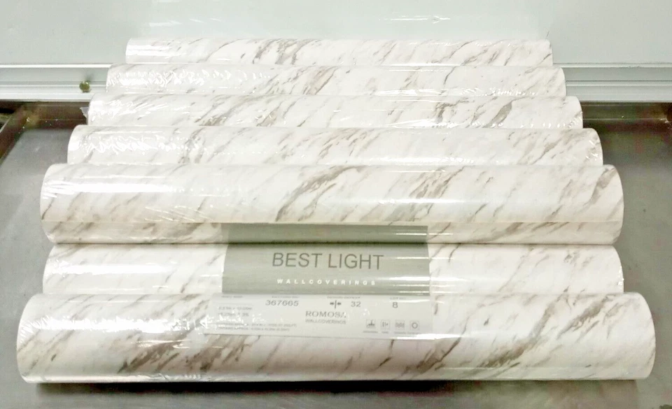 Lote 11 Papel Pintado Romosa Gris 367665 (20.8" x 32.8' | 53cm x 10m) Foto 2 de 4