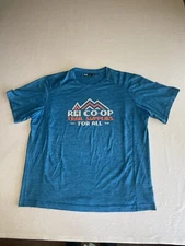 REI Co-op Active Pursuits Short Sleeve Shirt Men's L Performance Hiking Graphic