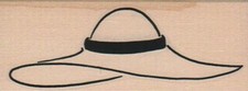Bold Chapeau 1 1/2 x 3 1/2" Rubber Stamp, Object Stamp, Hat Stamp
