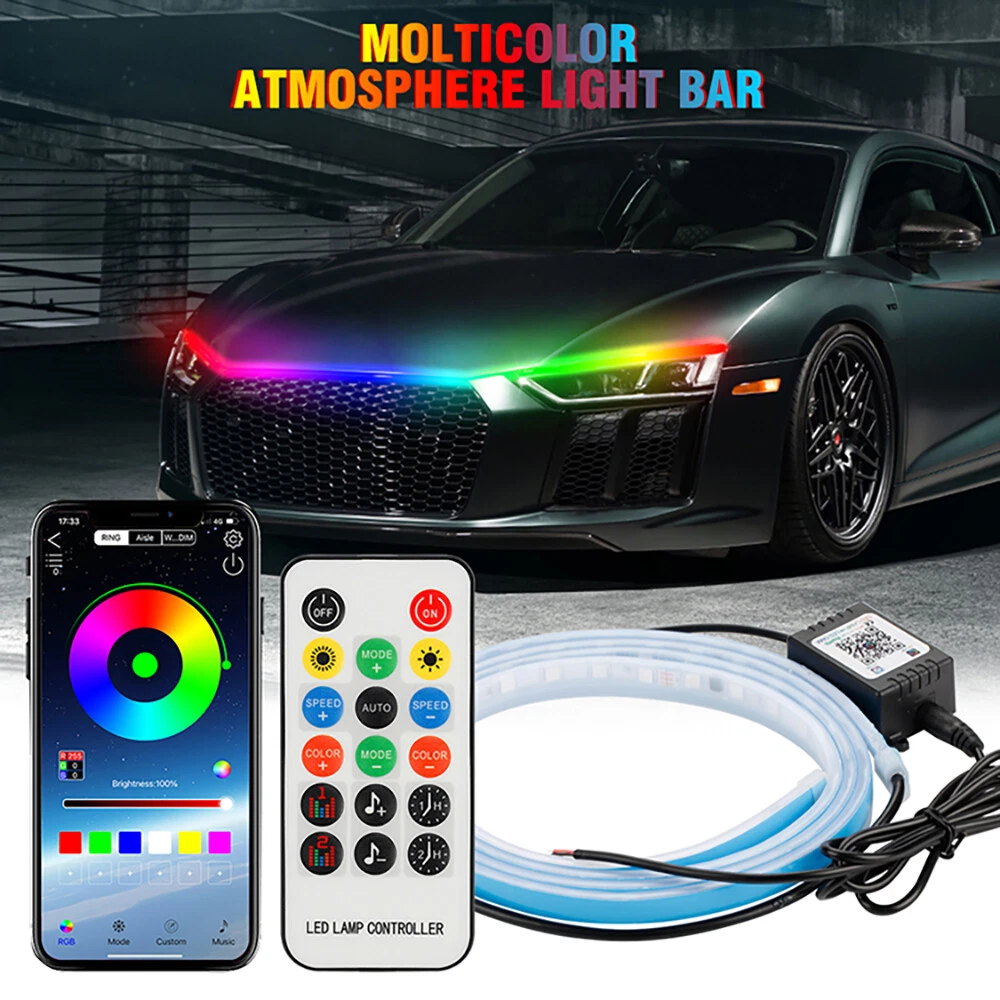 Auto RGB LED Blinker Dynamische Streifen DRL Scheinwerfer Tagfahrlicht App  DE