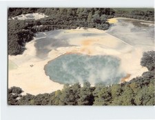 Postcard Aerial view at Waiotapu Thermal Wonderland Rotorua