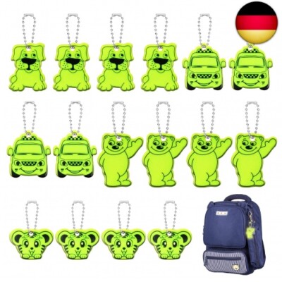 OSDUE 16PCS Sicherheits Reflektor Anhänger, Kinder Reflektor Anhänger, R