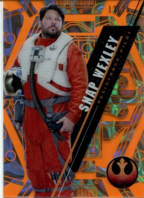 Star Wars 2016 High Tek Orange Parallel [25] Base Card SW-81 Snap Wexley