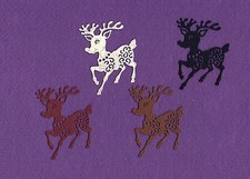 REINDEER Rudolph die cuts Christmas scrapbook cards