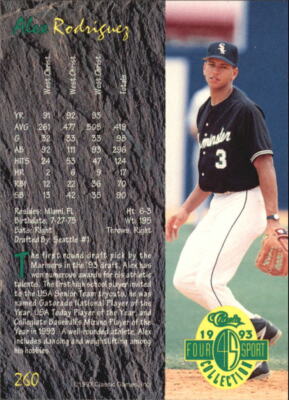1993 Classic Four Sport #260 Alex Rodriguez Minor League Rookie