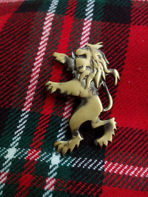 Scottish Lion Rampant Antique Plated Kilt Pin/Highland Lion Rampant Kilt Pin/KIL