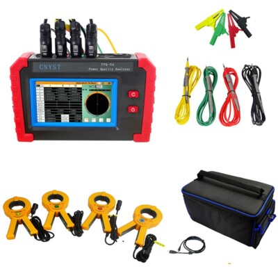 Power Quality Analyzer Meter with Current Clamp 1.0A~1000A Max Resolution 1mA